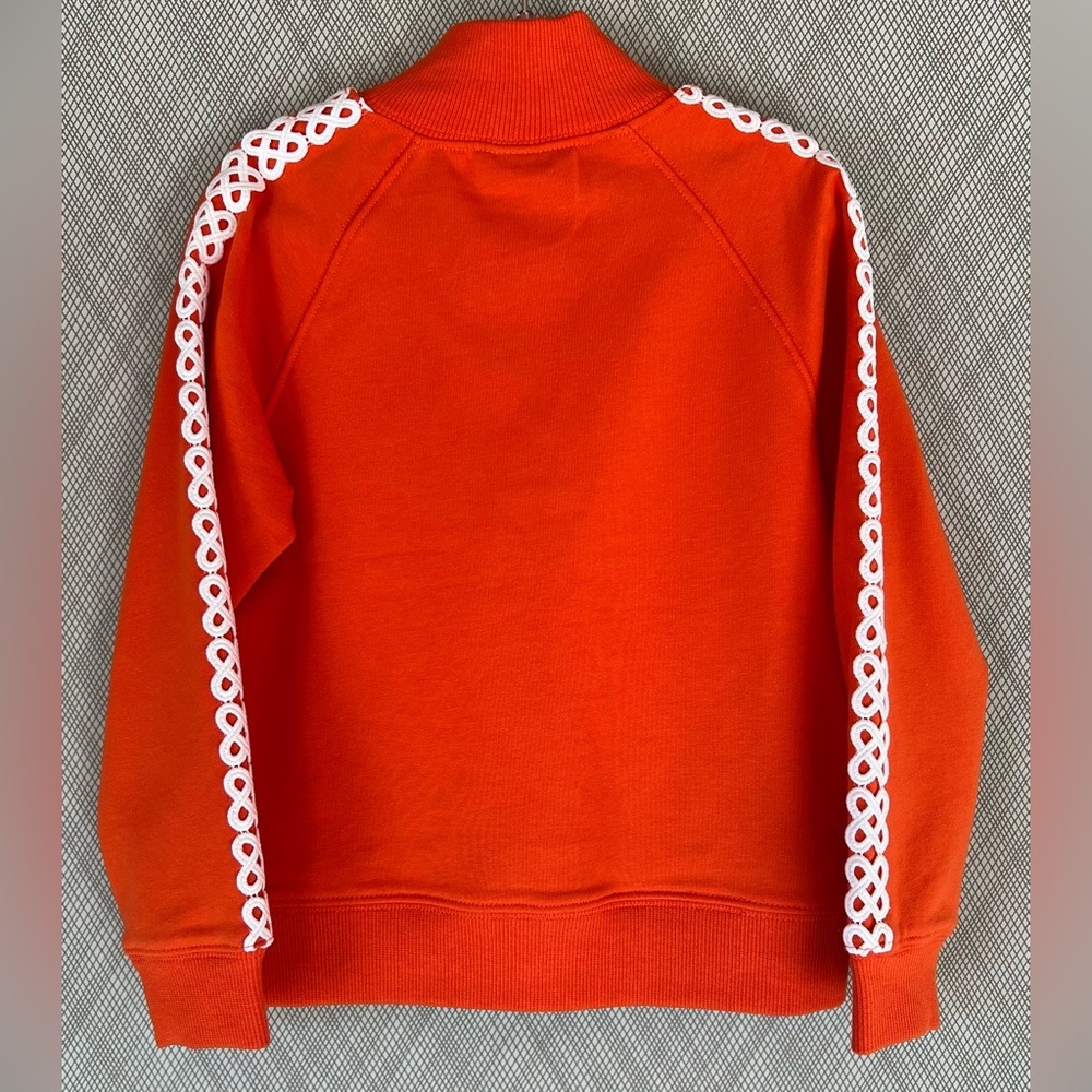 Janie and Jack - Girls half-zip sweatshirt swirl sleeve accents (Size 4) NWT - Picture 2 of 8